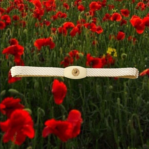 Vintage Ivory Colored Expandable Scales Belt